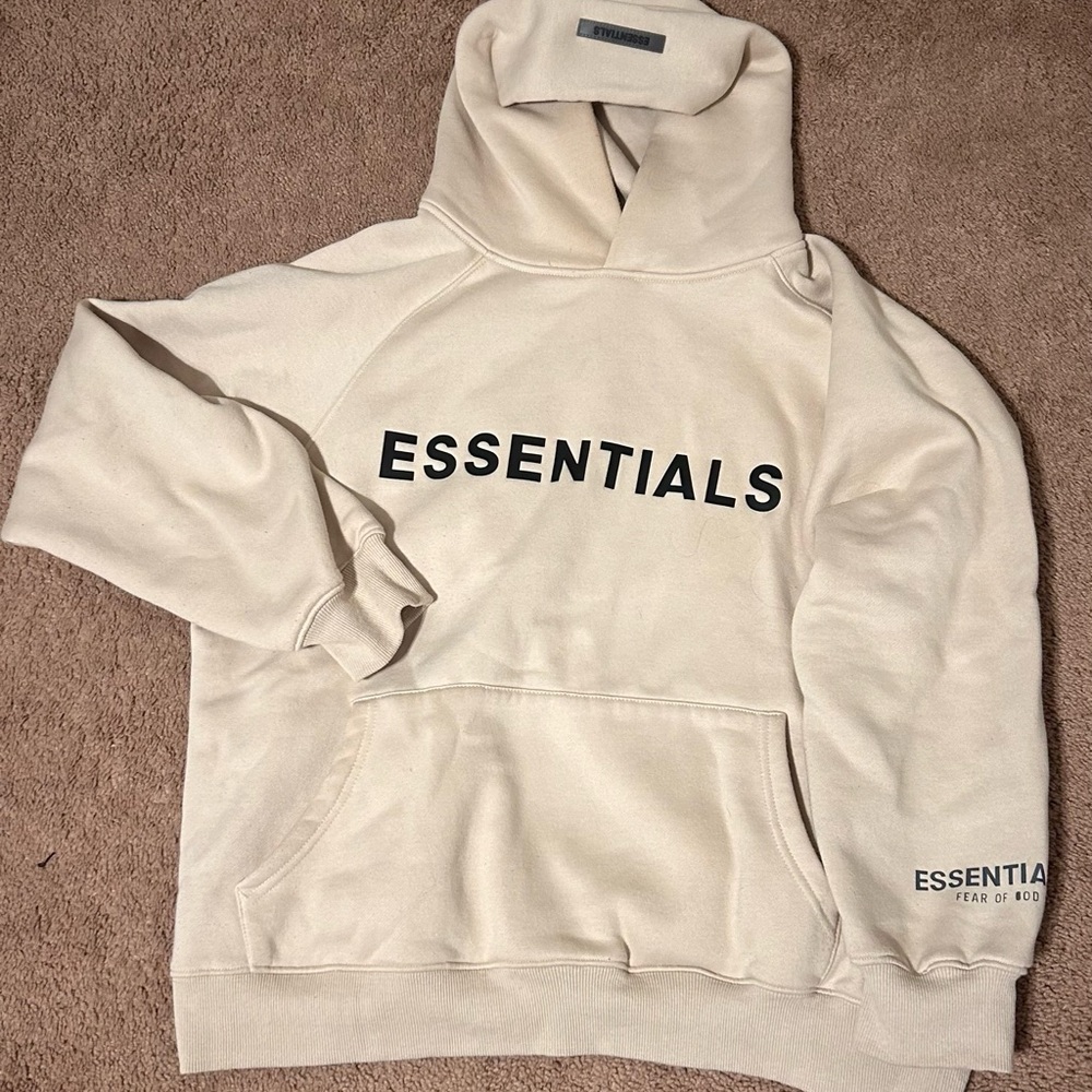 Fear of God Essentials Cream Hoodie